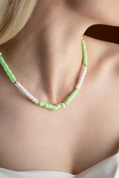 Heliophilia Silver Collar Multicolor con Colgante de Aleación